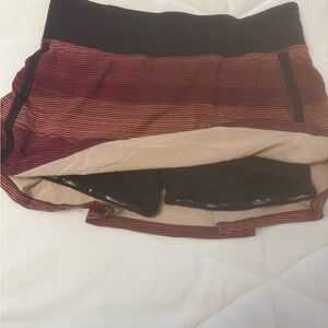 lululemon athletica Red and Black Mini Skirt